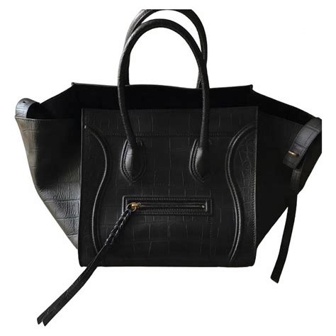 celine phantom bag croco|Celine phantom luggage.